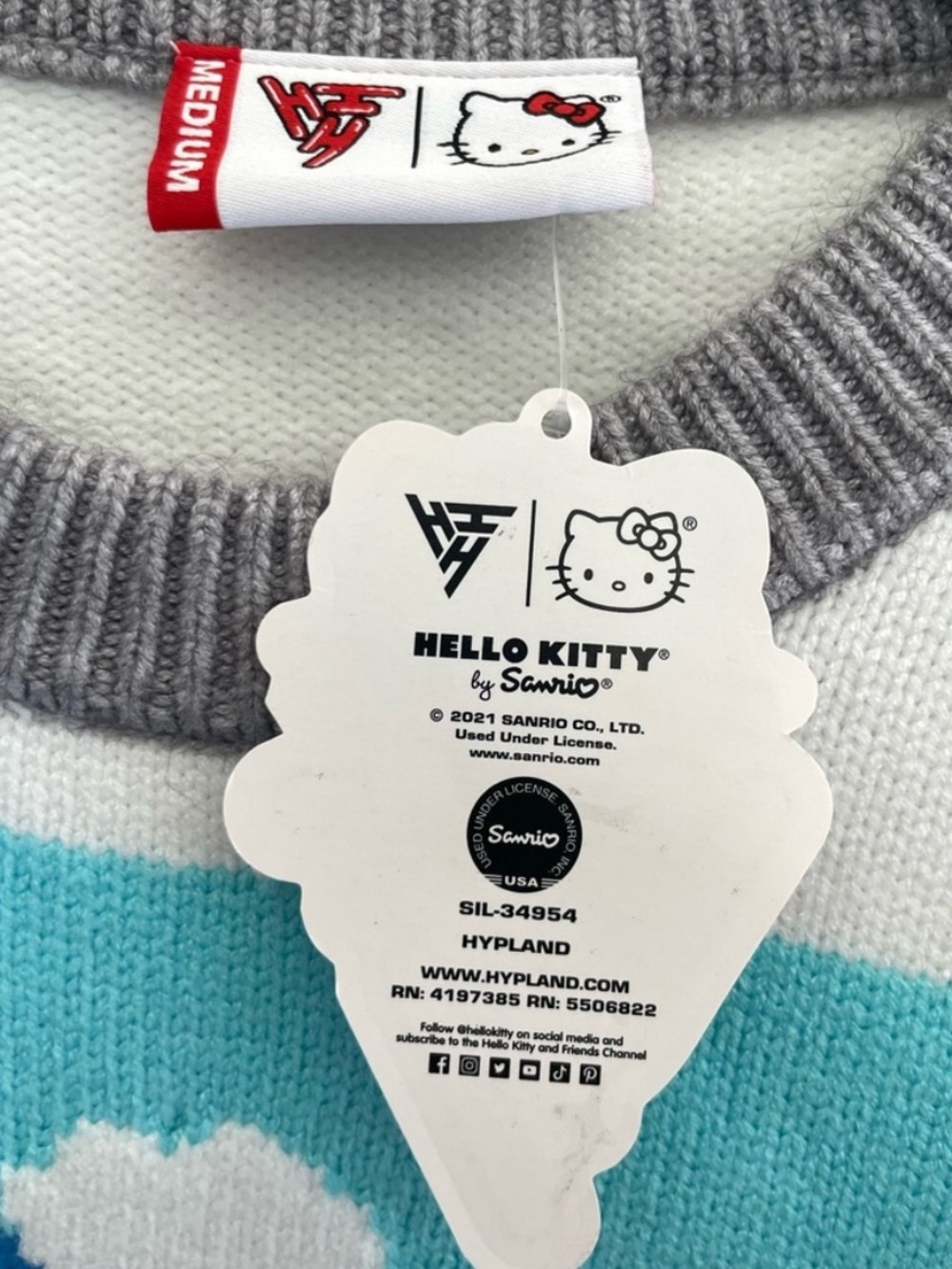 Sanrio x Hypland Hello Kitty Sweater - Multicolor New with Tags! - Picture 3 of 6